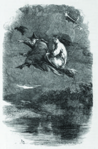 THE LANCASHIRE WITCHES Mother Chattox, noted local witch, rides to Pendle Hill Date: 1612