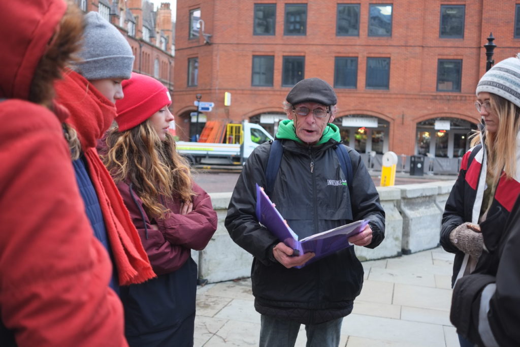 Danny Collins reads poetry and talks about his time on the streets as part of his Manchester tour