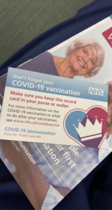 vaccine card and leaflet