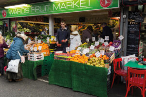 Wards Fruit Market stall on Bury Market
