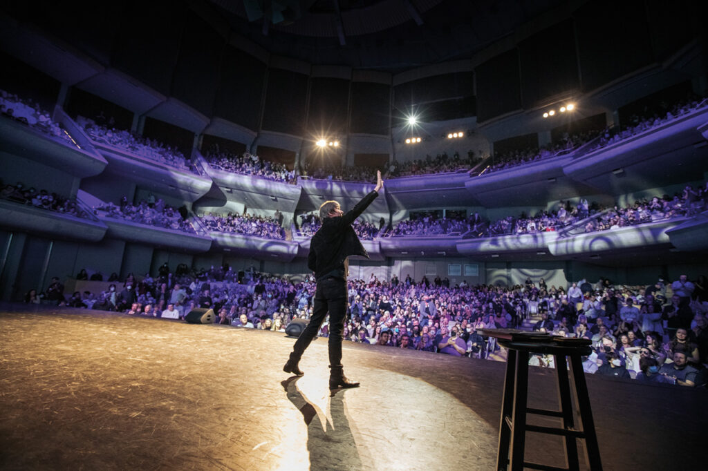 Professor Brian Cox giving a lecture