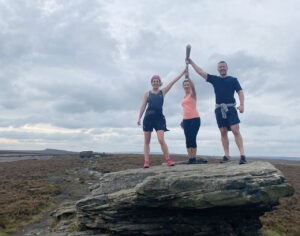 Stage 64 of the relay finishers