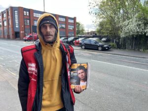 on the breadline Big Issue North vendor
